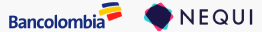 Imagen de pago mostrando los logos de Bancolombia y Nequi.